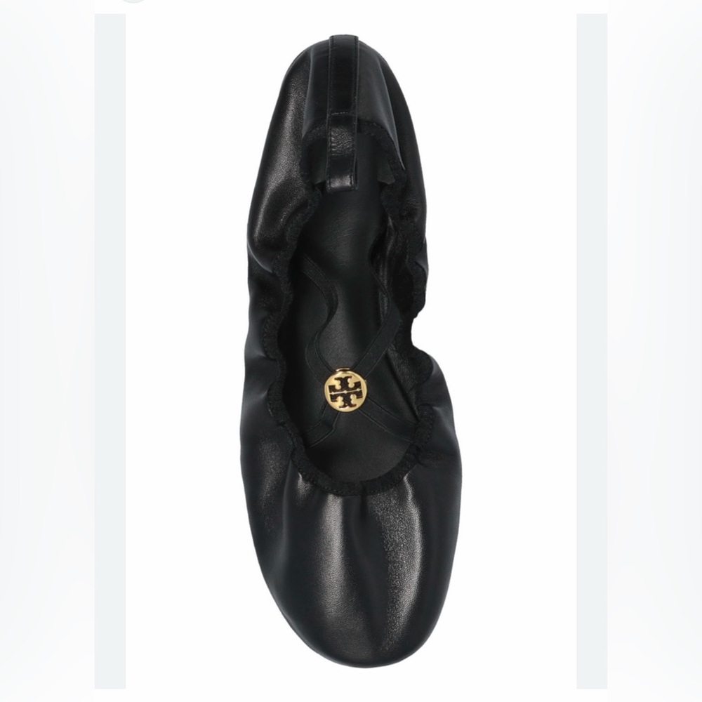 Tory Burch Black Leather Flats size 9